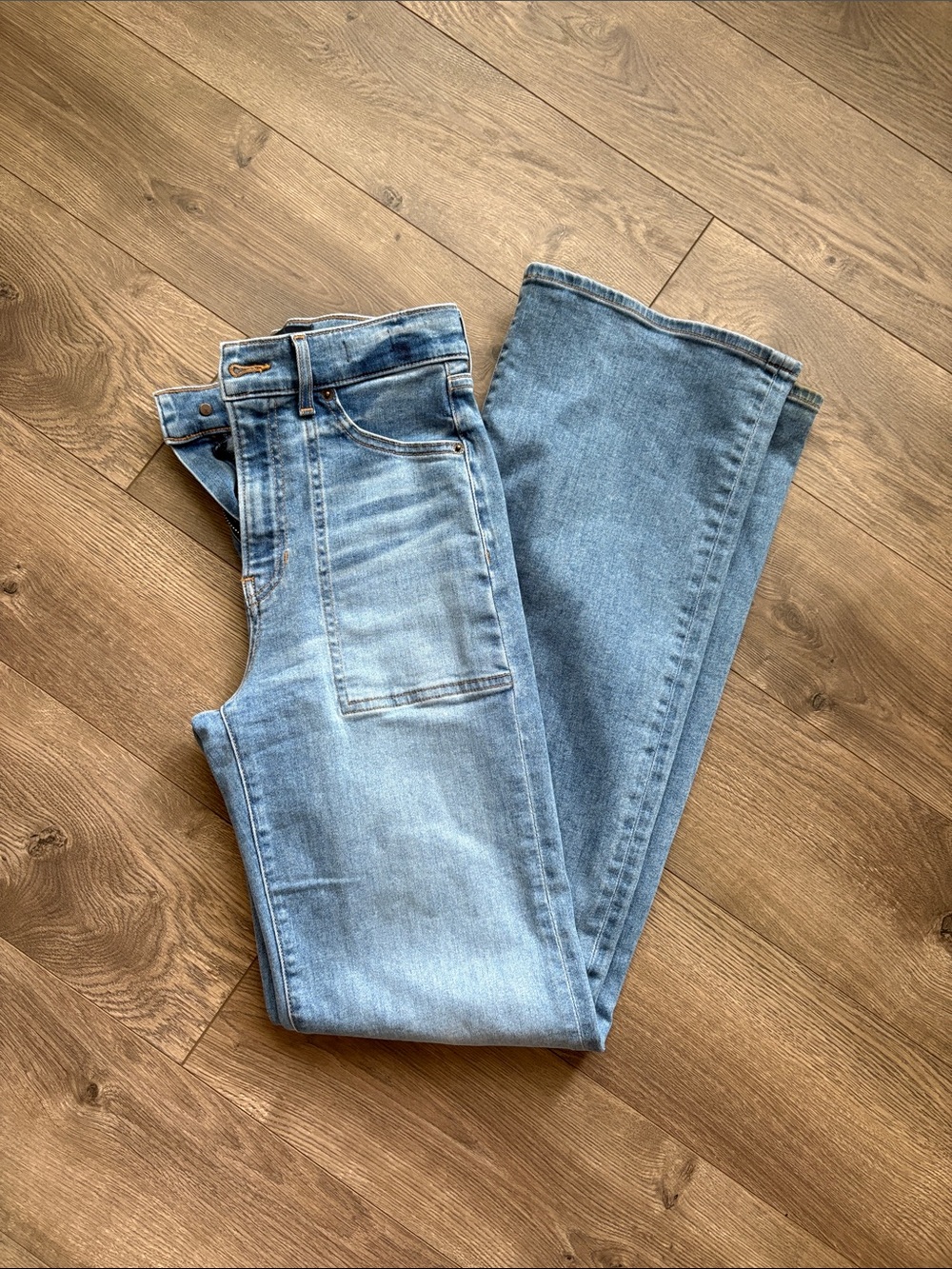 Veronica Beard Light Blue High-Rise Wide Leg Jeans
